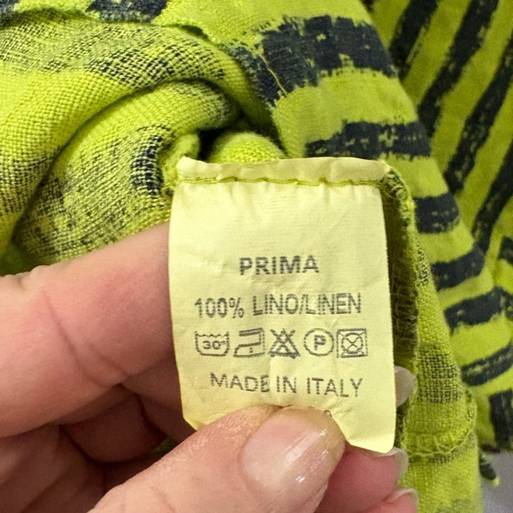 MARIE LA LUNE Striped LINEN Italian Sleeveless Dress NWT size small/medium - Picture 5 of 6